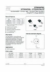 DataSheet STP60NF06LFP pdf